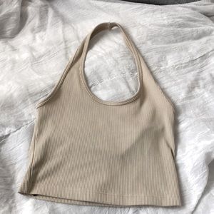 h&m divided nude halter top